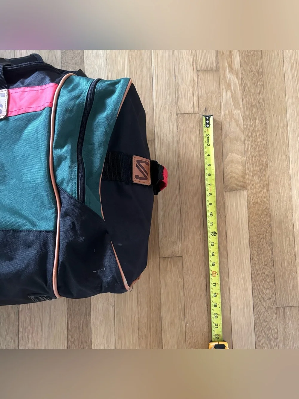Vintage 90s Salomon Duffle Bag Green Black Club Line Streetwear Luggage